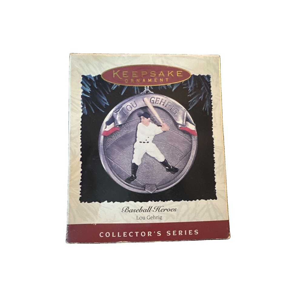 Lou Gehrig Hallmark Ornament 1995 2nd in Baseball Heroes Series MLB with‎ box